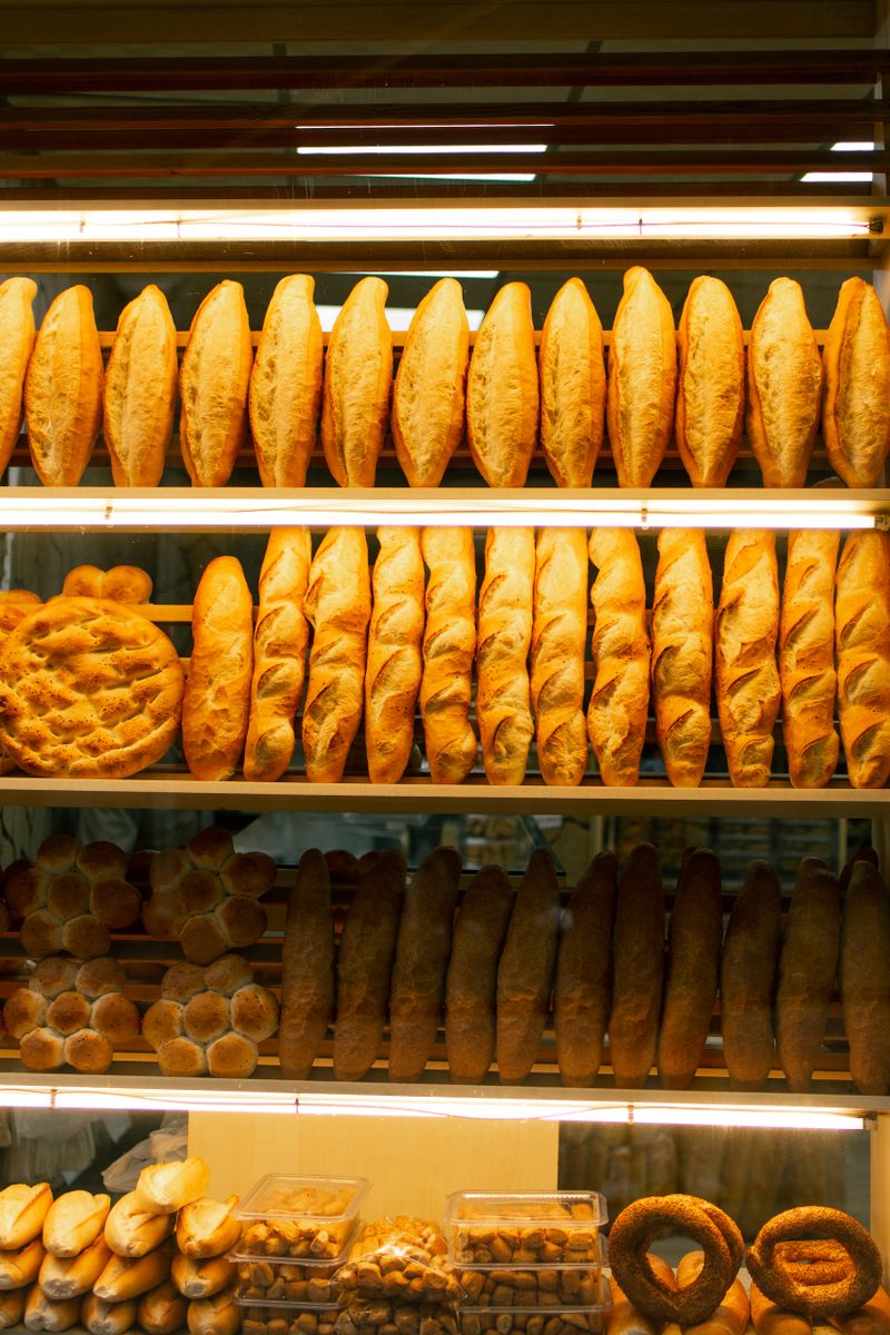 Fresh loaves on the Crumb & Co counter